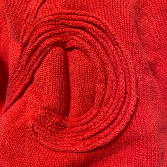 Vintage Franco Valerie Size S Women’s Red Cotton Pullover Sweater - Picture 5 of 11